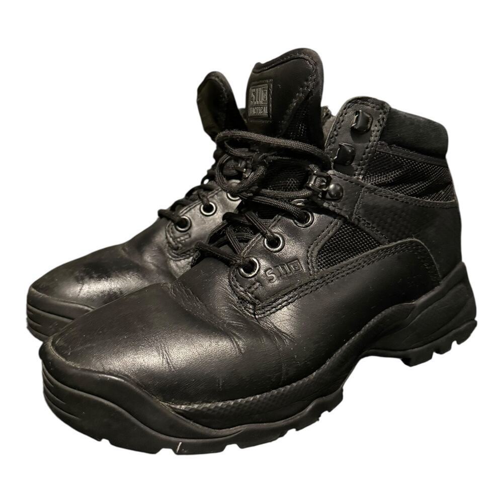 5.11 Tactical ATAC 6" Side Zip Boots Women’s Size 6.5 Black Leather Combat